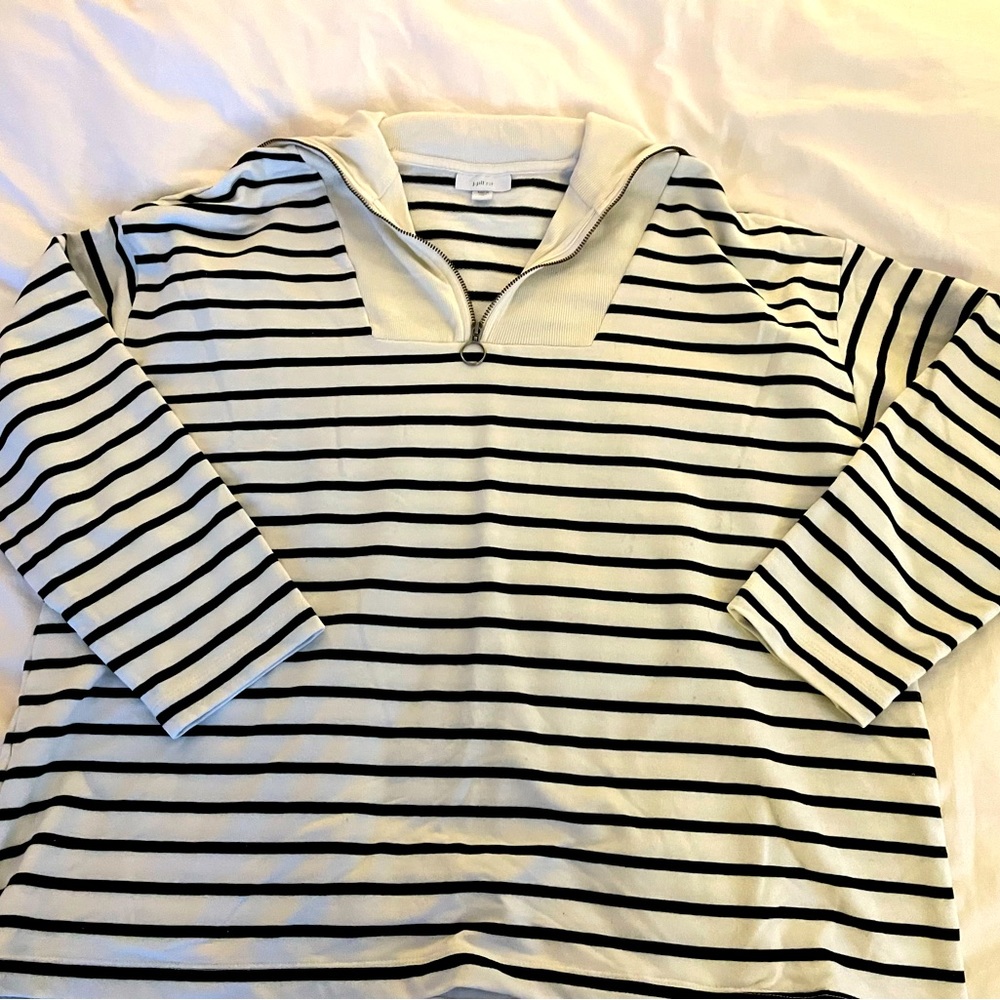 J Jill Pullover XL Nautical Stripes